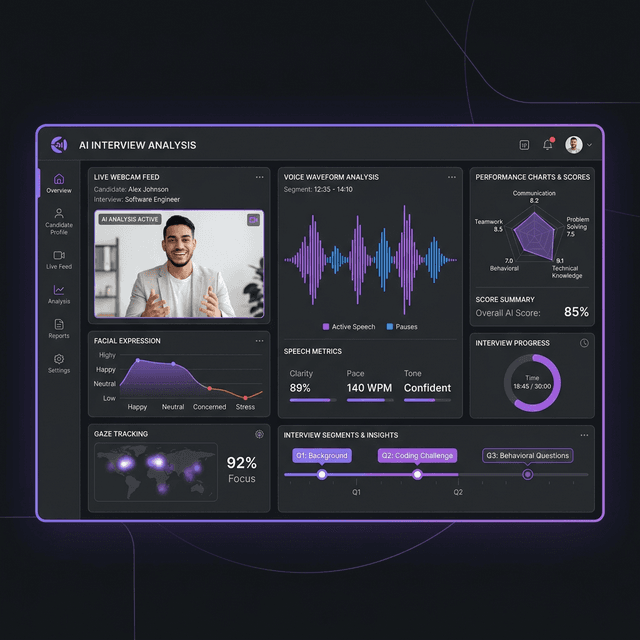AI 면접관의 평가 대시보드 화면